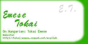 emese tokai business card